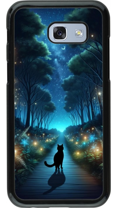 Samsung Galaxy A5 (2017) Case Hülle - Schwarze Katze Spaziergang