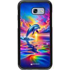 Samsung Galaxy A5 (2017) Case Hülle - Glücklicher Regenbogen-Delfin