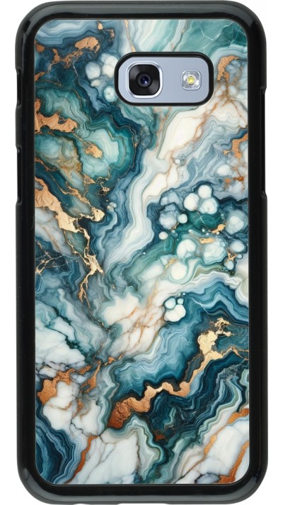 Coque Samsung Galaxy A5 (2017) - Marbre Vert Bleu Doré