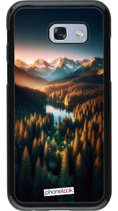 Samsung Galaxy A5 (2017) Case Hülle - Sonnenuntergang Waldsee