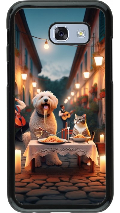 Samsung Galaxy A5 (2017) Case Hülle - Valentin 2024 Hund & Katze Kerzenlicht
