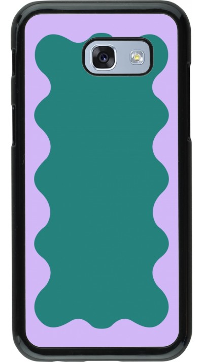 Samsung Galaxy A5 (2017) Case Hülle - Wavy Rectangle Green Purple