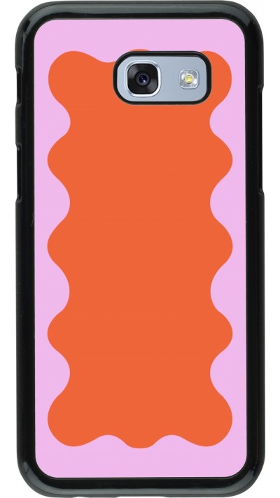 Samsung Galaxy A5 (2017) Case Hülle - Wavy Rectangle Orange Pink