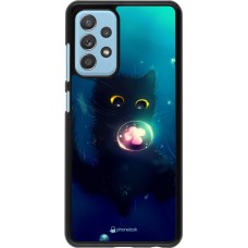 Samsung Galaxy A52 Case Hülle - Cute Cat Bubble