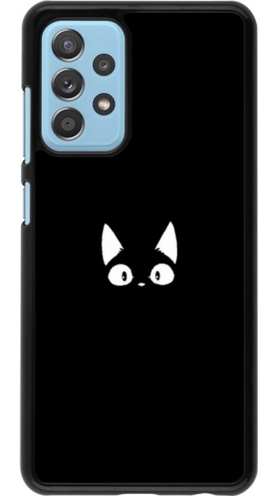 Hülle Samsung Galaxy A52 5G - Funny cat on black