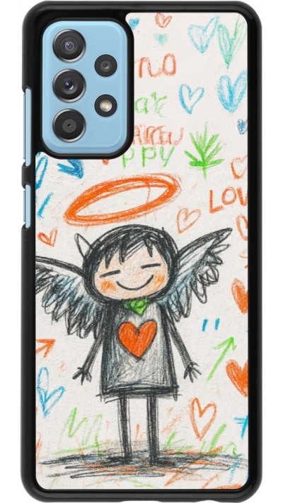 Coque Samsung Galaxy A52 - Little Angel Sketch Love