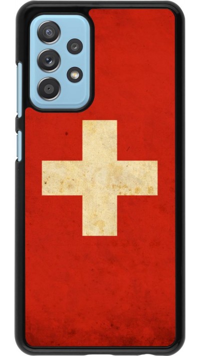 Samsung Galaxy A52 Case Hülle - Vintage Flag SWISS