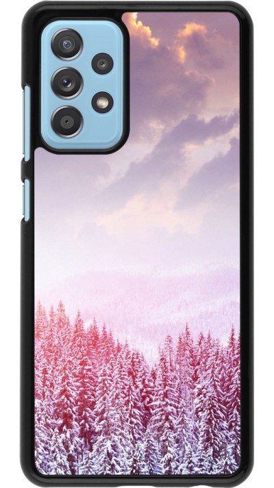Samsung Galaxy A52 Case Hülle - Winter 22 Pink Forest