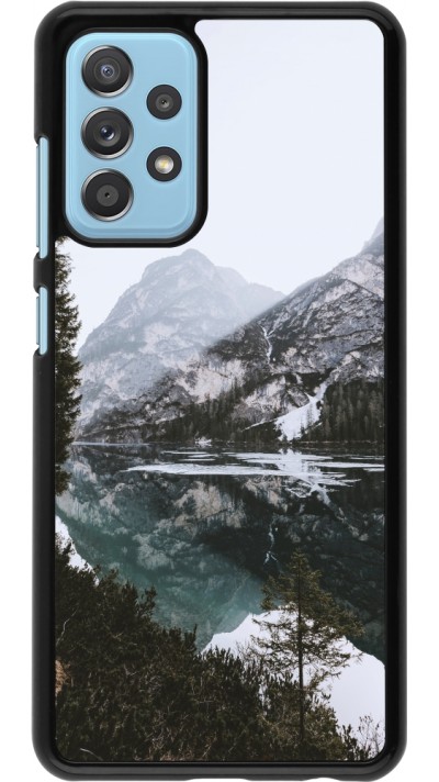 Samsung Galaxy A52 Case Hülle - Winter 22 snowy mountain and lake