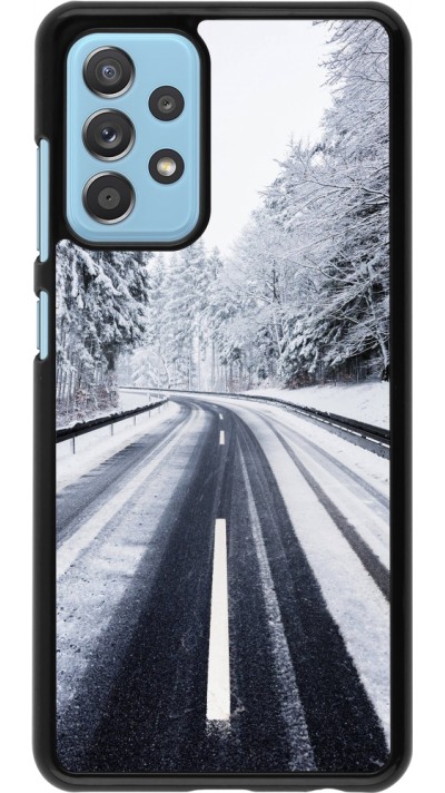 Samsung Galaxy A52 Case Hülle - Winter 22 Snowy Road