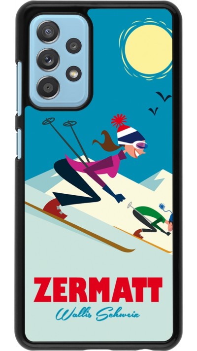 Samsung Galaxy A52 Case Hülle - Zermatt Ski Downhill