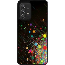 Samsung Galaxy A52 Case Hülle - Silikon schwarz Abstract Bubble Lines