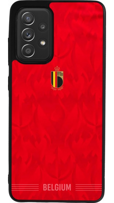 Samsung Galaxy A52 Case Hülle - Silikon schwarz Belgien 2026 personalisierbares Fussballtrikot