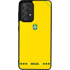 Samsung Galaxy A52 Case Hülle - Silikon schwarz Brasilien 2026 personalisierbares Fussballtrikot