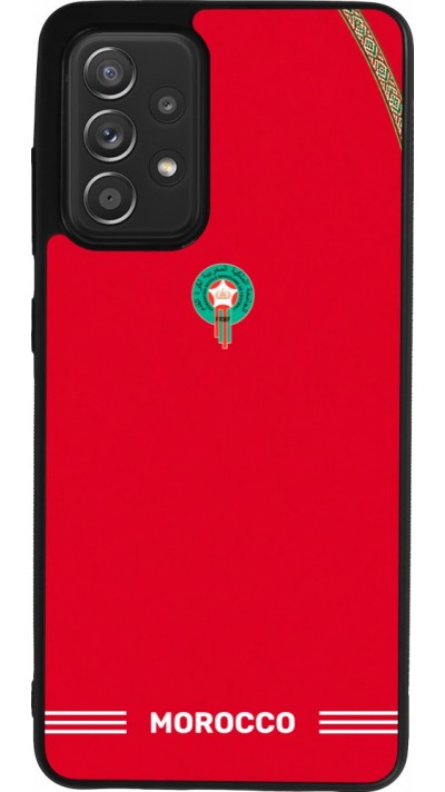Samsung Galaxy A52 Case Hülle - Silikon schwarz Marokko 2026 personalisierbares Fussballtrikot