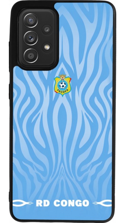 Samsung Galaxy A52 Case Hülle - Silikon schwarz Demokratische Republik Kongo 2026 personalisierbares Fussballtrikot