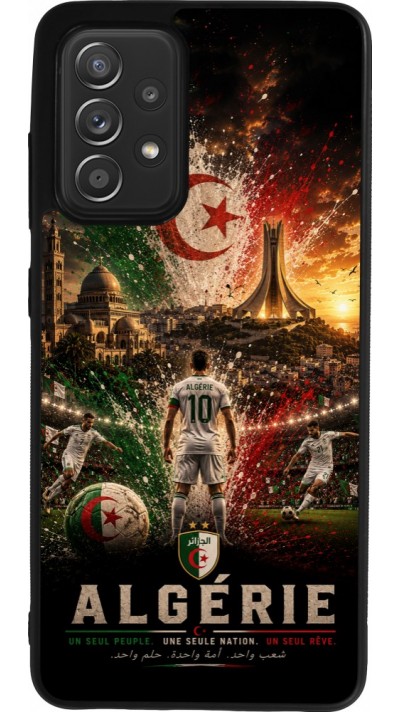 Samsung Galaxy A52 Case Hülle - Silikon schwarz Fussball Algerien splash 2026