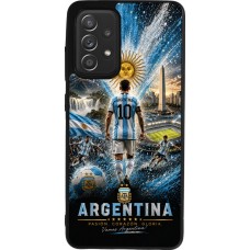 Samsung Galaxy A52 Case Hülle - Silikon schwarz Fussball Argentinien splash 2026