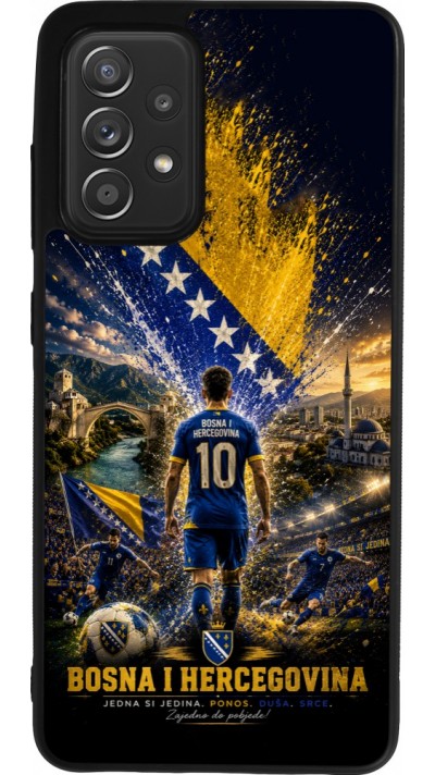 Samsung Galaxy A52 Case Hülle - Silikon schwarz Fussball Bosnien und Herzegowina splash 2026