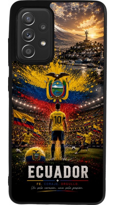 Samsung Galaxy A52 Case Hülle - Silikon schwarz Fussball Ecuador splash 2026