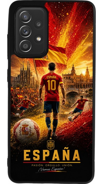 Samsung Galaxy A52 Case Hülle - Silikon schwarz Fussball Espanien splash 2026