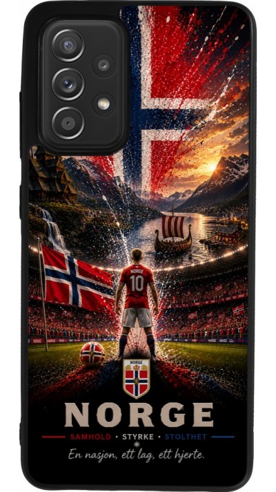 Samsung Galaxy A52 Case Hülle - Silikon schwarz Fussball Norwegen splash 2026
