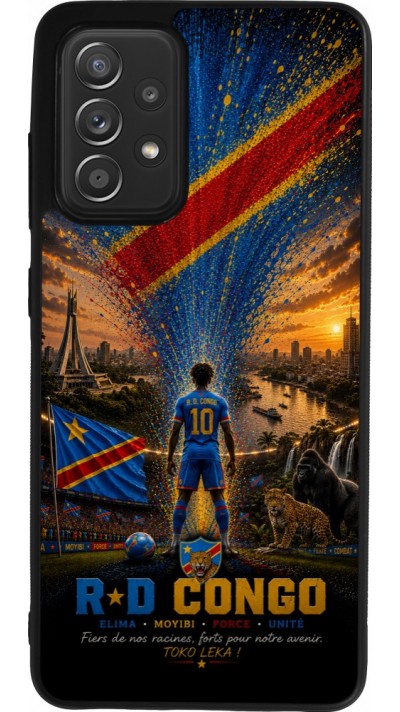Samsung Galaxy A52 Case Hülle - Silikon schwarz Fussball Demokratische Republik Kongo splash 2026