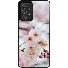 Samsung Galaxy A52 Case Hülle - Silikon schwarz Cherry tree Spring 2026