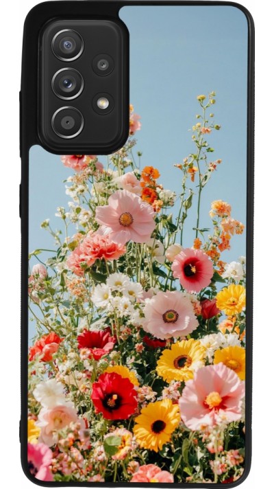 Coque Samsung Galaxy A52 - Silicone rigide noir Spring flowers Spring 2026