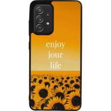 Samsung Galaxy A52 Case Hülle - Silikon schwarz Summer 2025 Enjoy your life