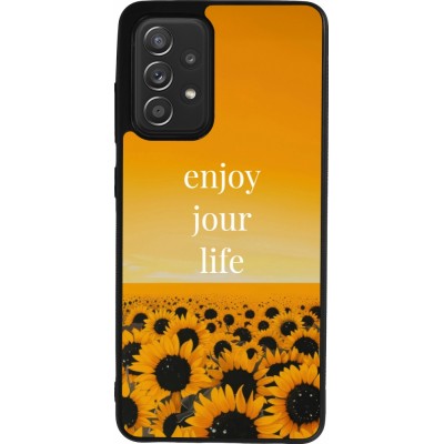 Samsung Galaxy A52 Case Hülle - Silikon schwarz Summer 2025 Enjoy your life