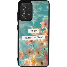 Samsung Galaxy A52 Case Hülle - Silikon schwarz Summer 2025 Grow with the flow