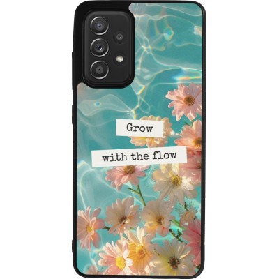 Samsung Galaxy A52 Case Hülle - Silikon schwarz Summer 2025 Grow with the flow