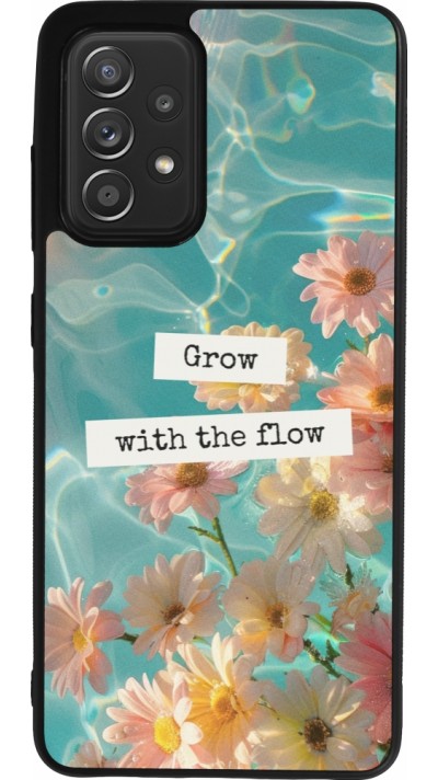 Coque Samsung Galaxy A52 - Silicone rigide noir Summer 2025 Grow with the flow