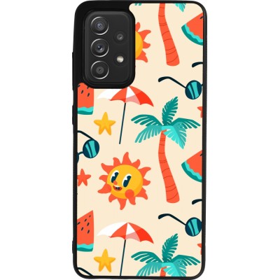 Samsung Galaxy A52 Case Hülle - Silikon schwarz Summer 2025 Pattern soleil