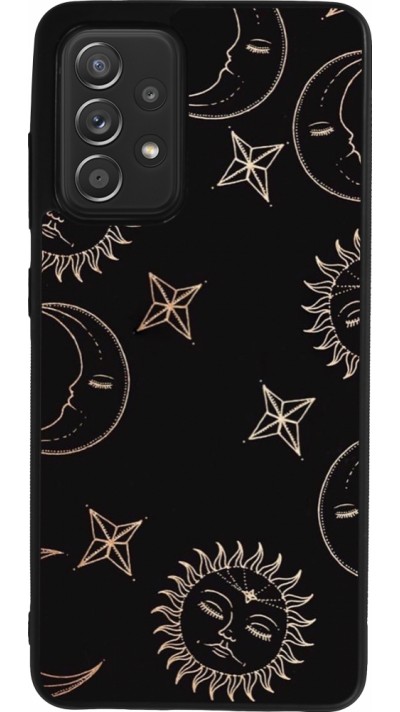 Coque Samsung Galaxy A52 - Silicone rigide noir Suns and Moons