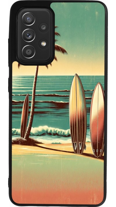 Coque Samsung Galaxy A52 - Silicone rigide noir Surf Paradise