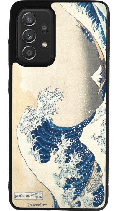 Coque Samsung Galaxy A52 - Silicone rigide noir Tableau art - La Grande Vague de Kanagawa - Hokusai