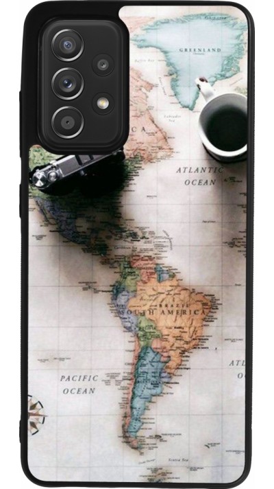 Coque Samsung Galaxy A52 - Silicone rigide noir Travel 01