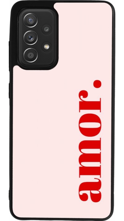 Samsung Galaxy A52 Case Hülle - Silikon schwarz Valentine 2024 amor