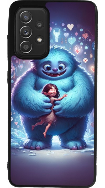 Coque Samsung Galaxy A52 - Silicone rigide noir Valentine 2024 Fluffy Love