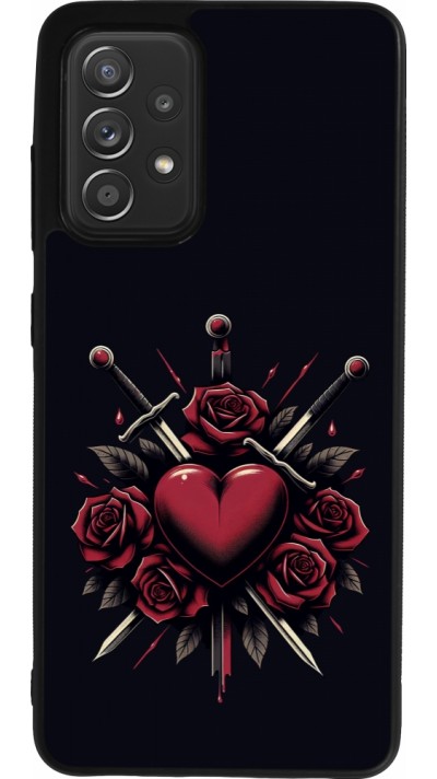 Samsung Galaxy A52 Case Hülle - Silikon schwarz Valentine 2024 gothic love