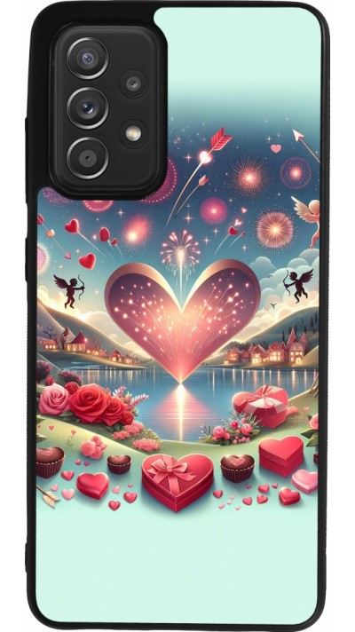 Samsung Galaxy A52 Case Hülle - Silikon schwarz Valentin 2025 Schick