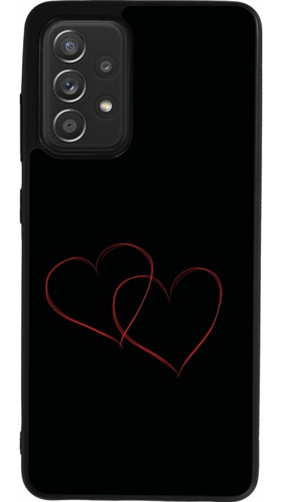 Samsung Galaxy A52 Case Hülle - Silikon schwarz Valentine 2023 attached heart