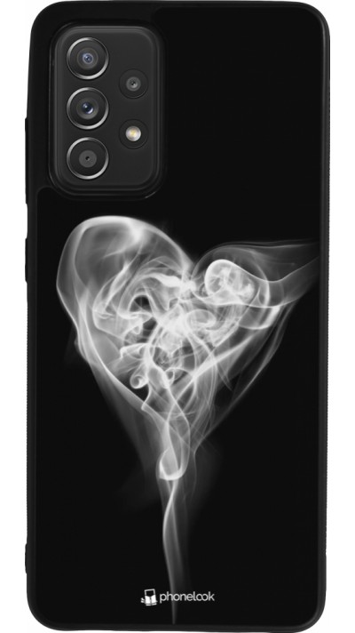 Samsung Galaxy A52 Case Hülle - Silikon schwarz Valentine 2022 Black Smoke