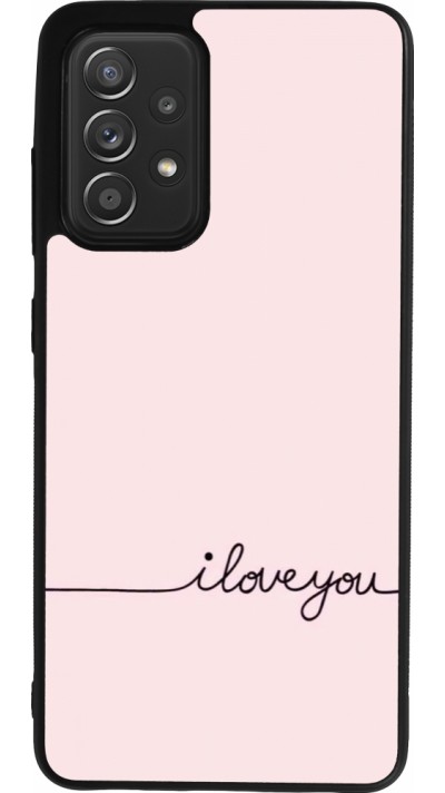 Samsung Galaxy A52 Case Hülle - Silikon schwarz Valentine 2023 i love you writing