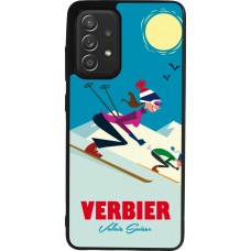 Samsung Galaxy A52 Case Hülle - Silikon schwarz Verbier Ski Downhill