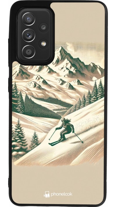 Samsung Galaxy A52 Case Hülle - Silikon schwarz Vintage Skiberg