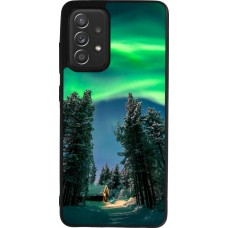 Samsung Galaxy A52 Case Hülle - Silikon schwarz Winter 22 Northern Lights