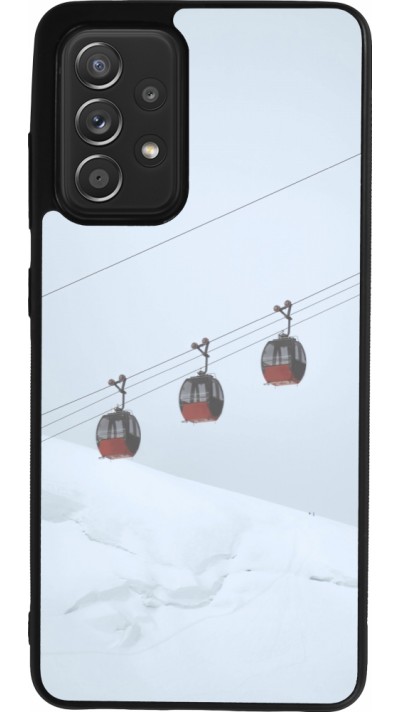 Samsung Galaxy A52 Case Hülle - Silikon schwarz Winter 22 ski lift